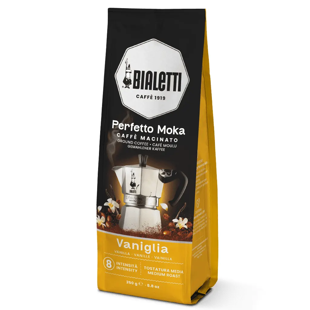 Bialetti Perfetto Moka Vaniglia gemalen koffie 250 gram