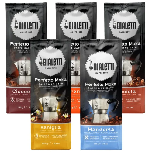 Bialetti Perfetto Moka smaken proefpakket 5 x 250 gram