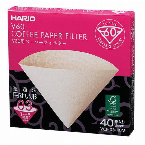 Hario V60-03 Koffiefilters Bruin 40st