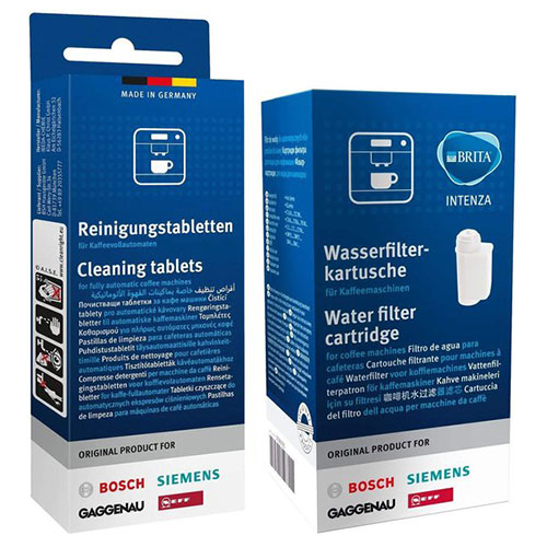 Bosch/Siemens Brita Intenza waterfilter + Reinigingstabletten 10st
