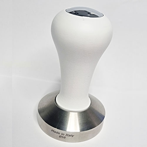 BaristaPro Tamper Luxe Wit RVS Flat Base 58mm