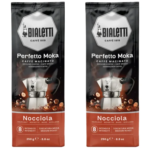 Bialetti Perfetto Moka Nocciola gemalen koffie 2 x 250 gram