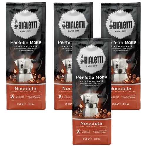 Bialetti Perfetto Moka Nocciola gemalen koffie 4 x 250 gram